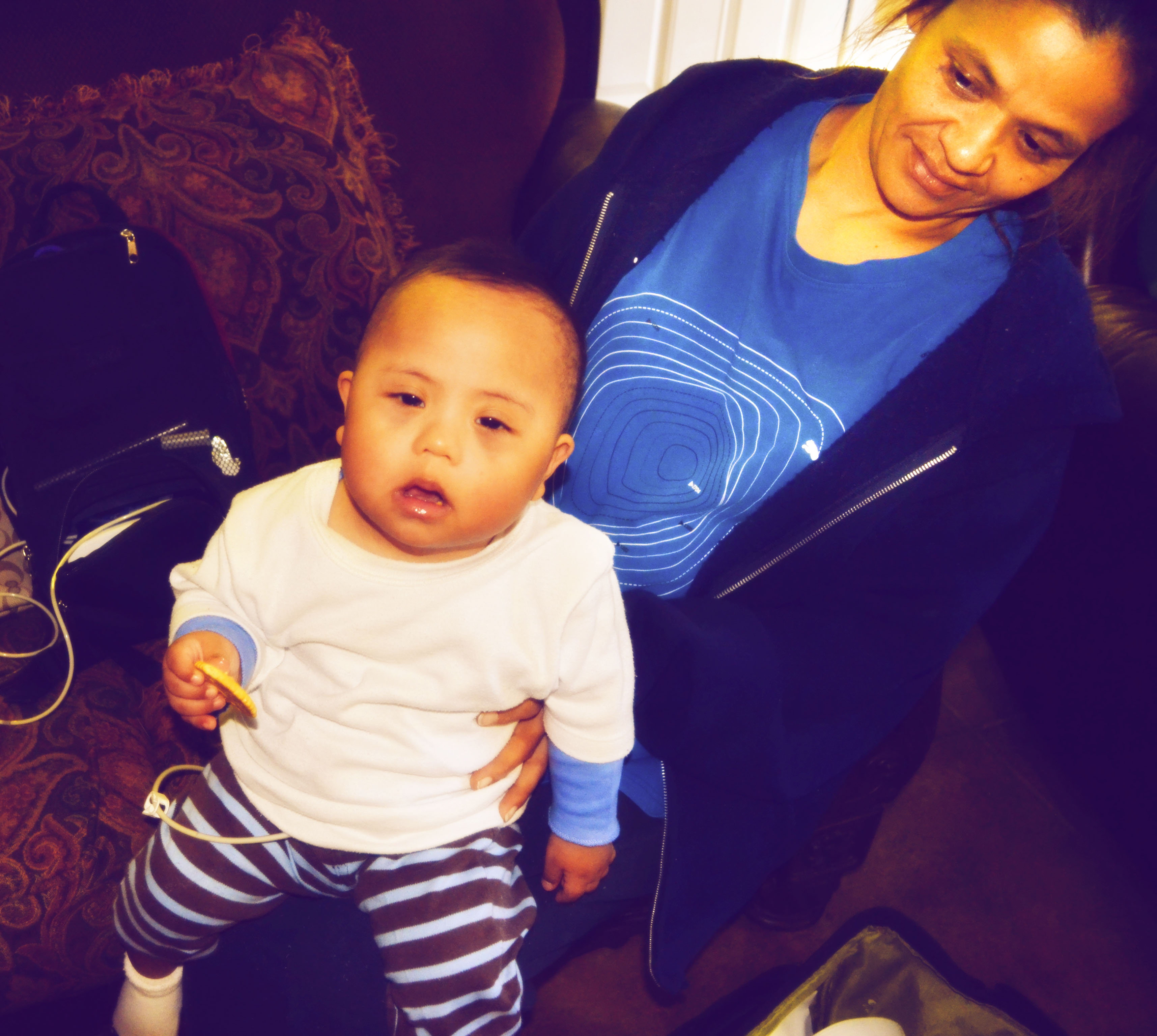 This was taken at our house on Thanksgiving day of 2013. I love this picture with Jovi and Joann!  He's grown so much since then!