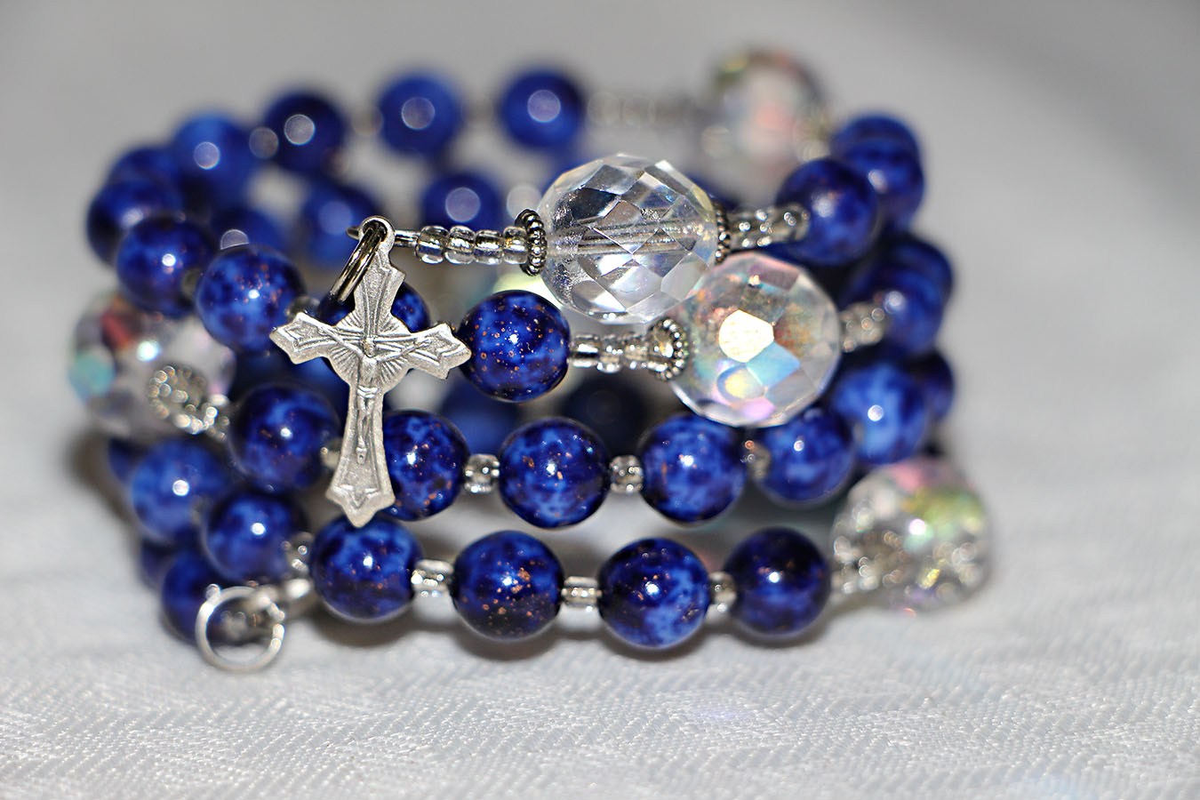 These beautiful rosary bracelets are made by our friend, Jenni Groft. This one was Laurent's.