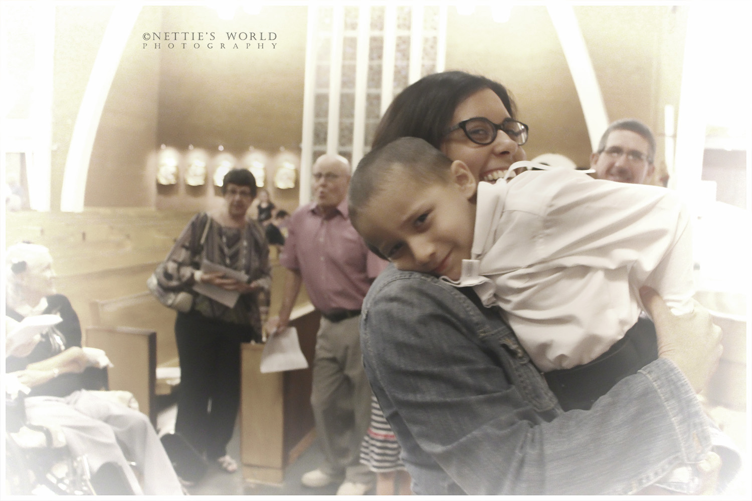 After mass hugs from Godmother Jen!