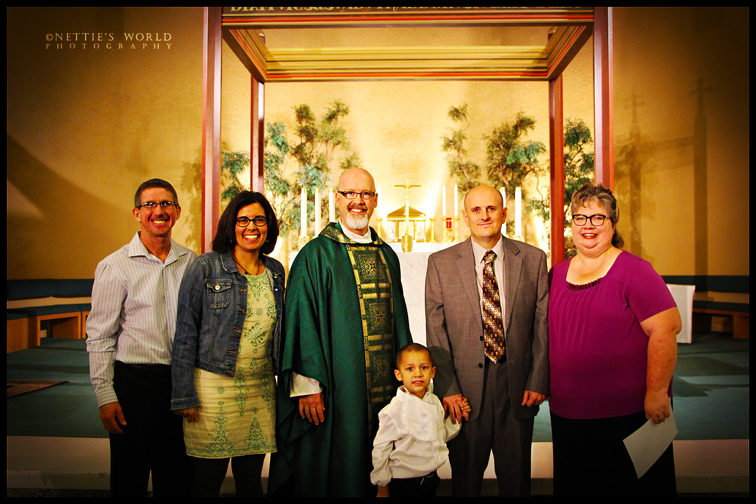 With Father Lankeit after mass.