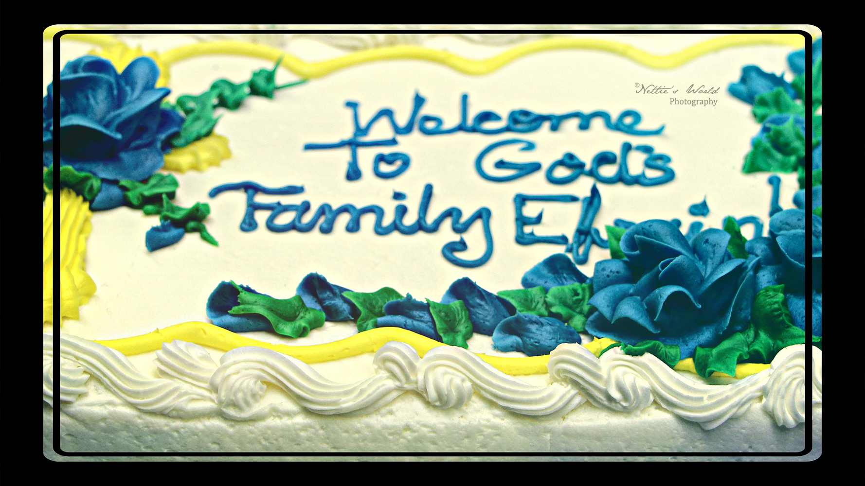 A celebratory cake is essential on such an auspicious occasion!