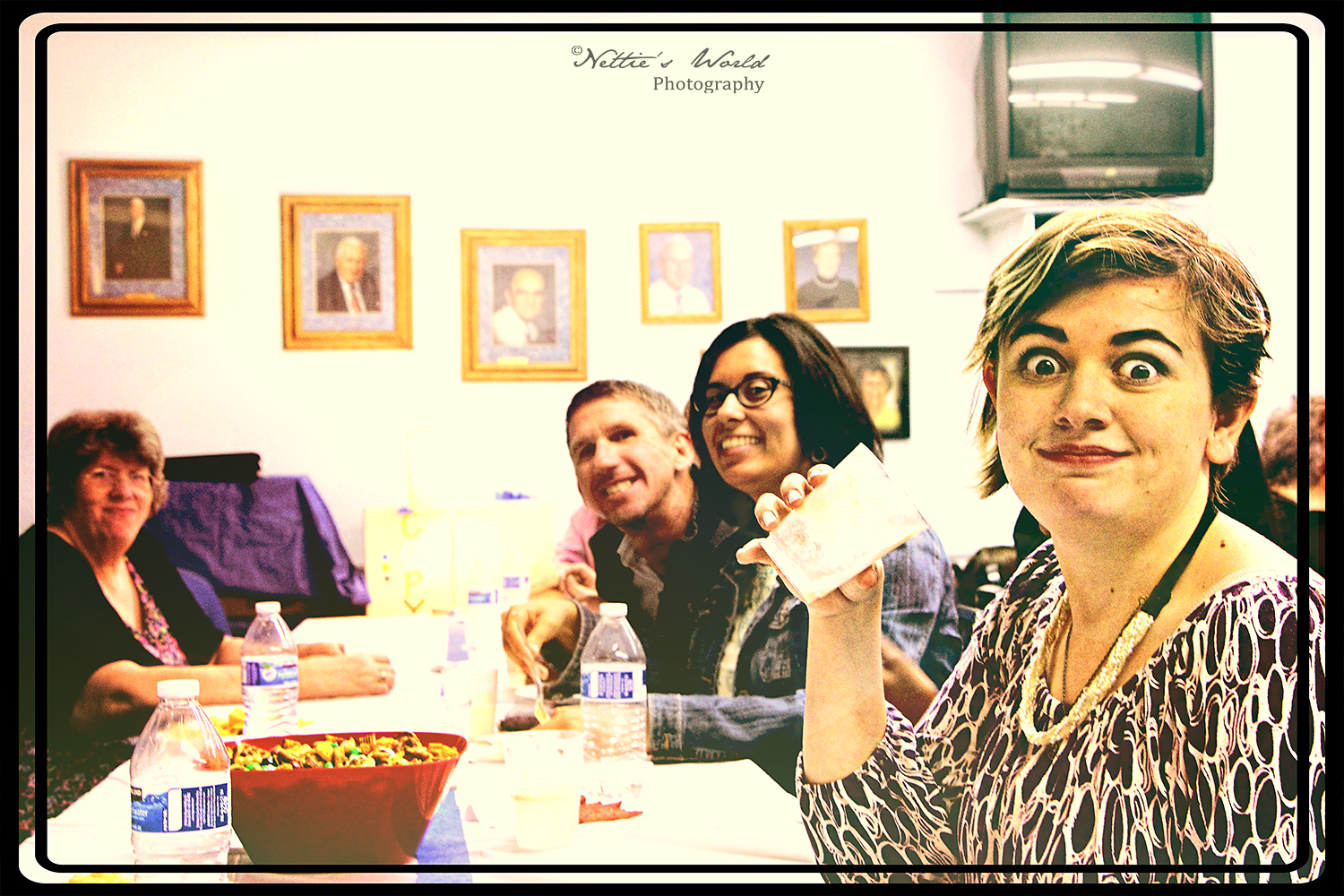 Left to Right: Friend, Donna Eberhard, Godparents Jeff & Jen and Geneva.