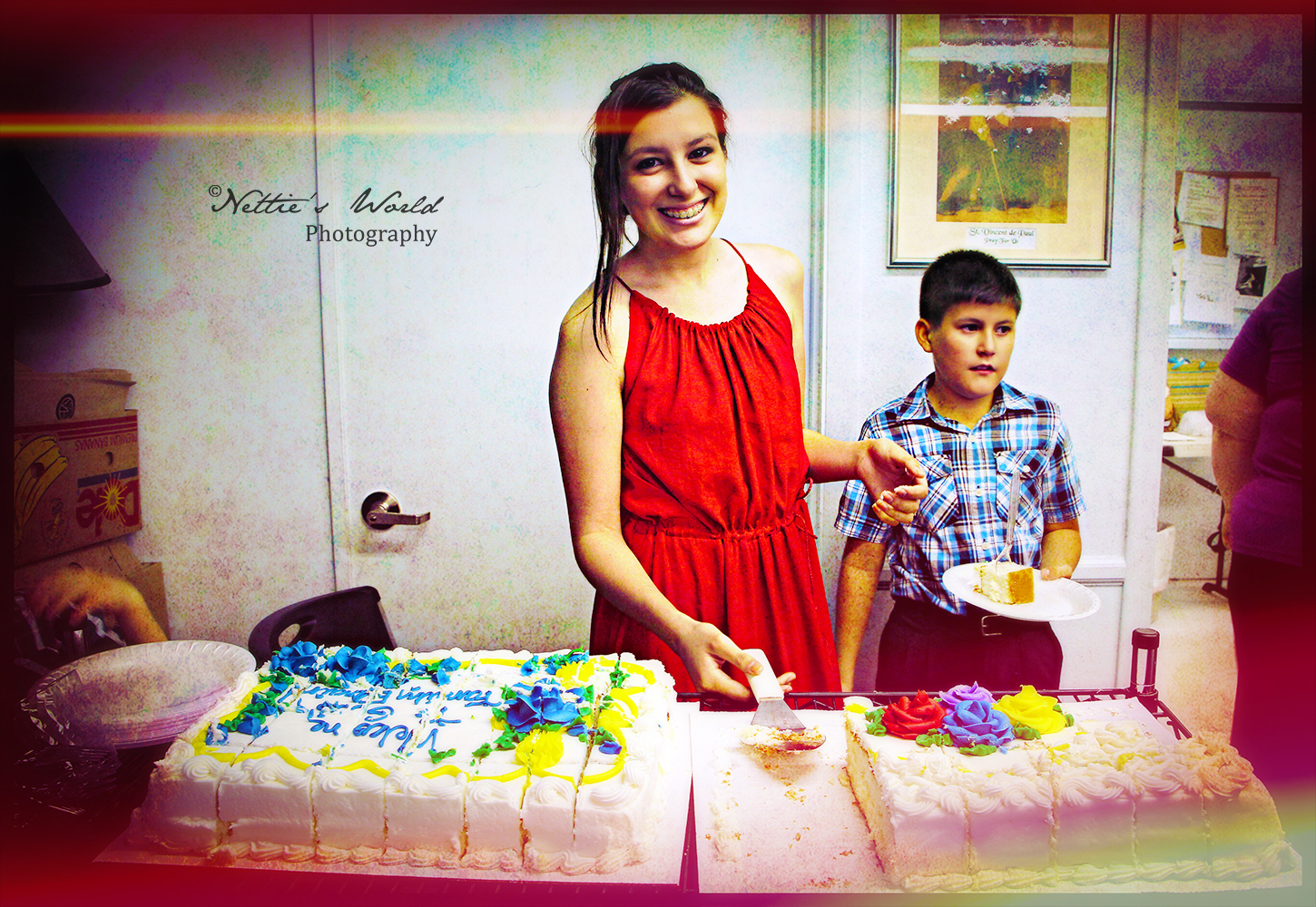 Amelia Bramer (and two of her brothers), who graciously helped serve the cake.