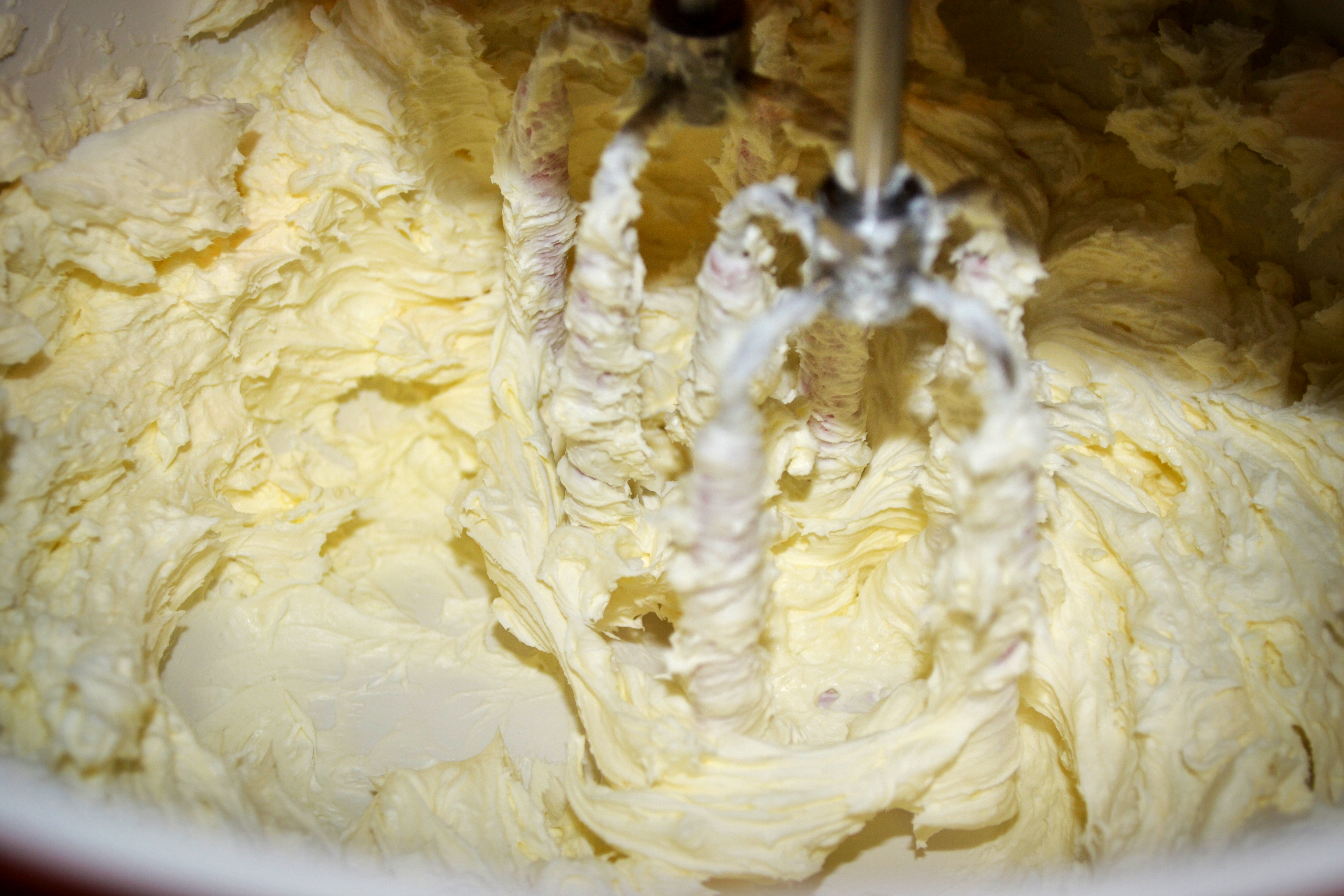 Step seven, blending the cream cheese.  This was his first time using a blender, and it took two hands to keep control and not fly all over the place.  Between the two of us, we managed the process, with Jacob mixing and Nettie holding the bowl from time to time.