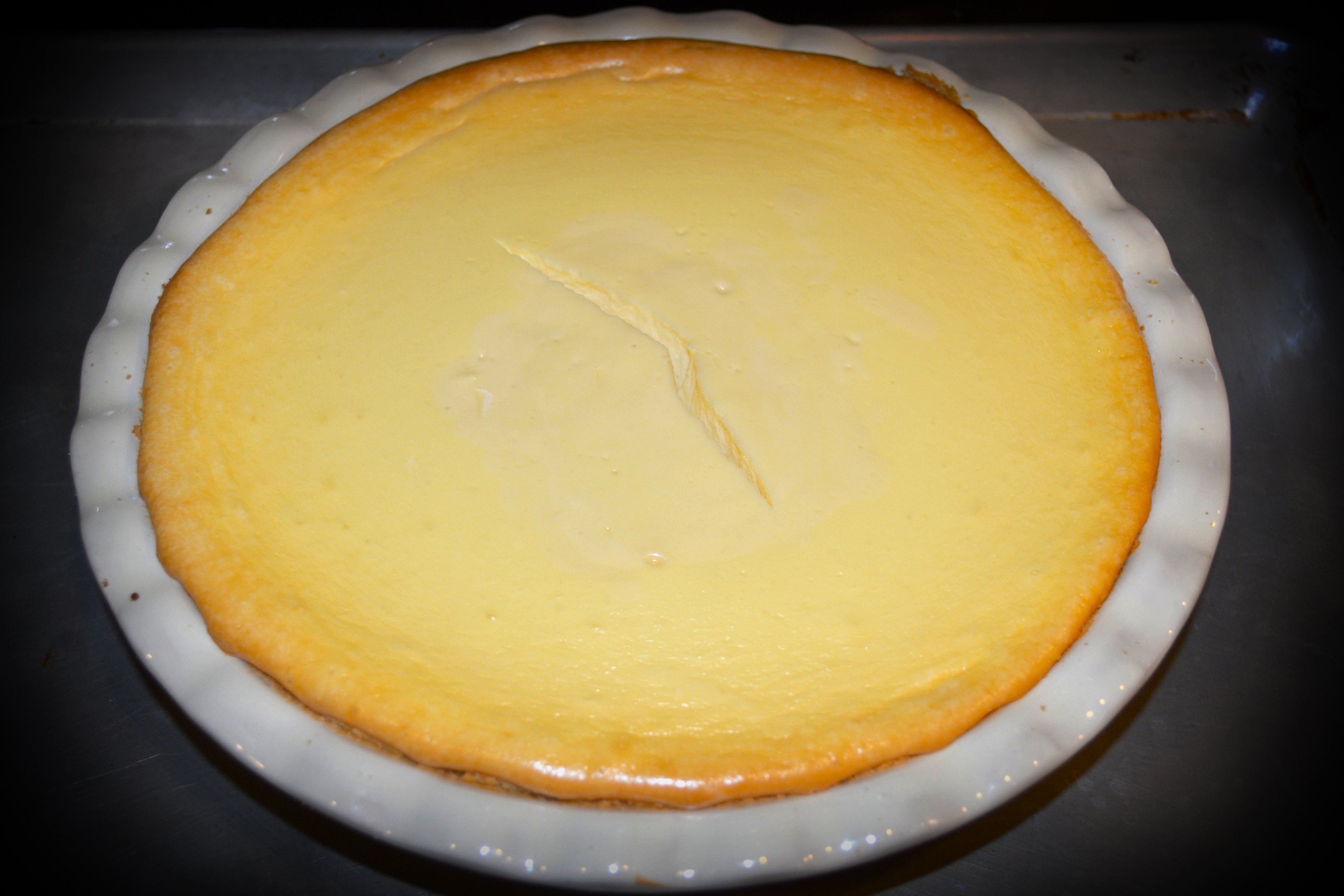 If you mix the sour cream in by mistake, you may have to bake it for a full 90 minutes, and that turned out to be exactly right for this experiment.