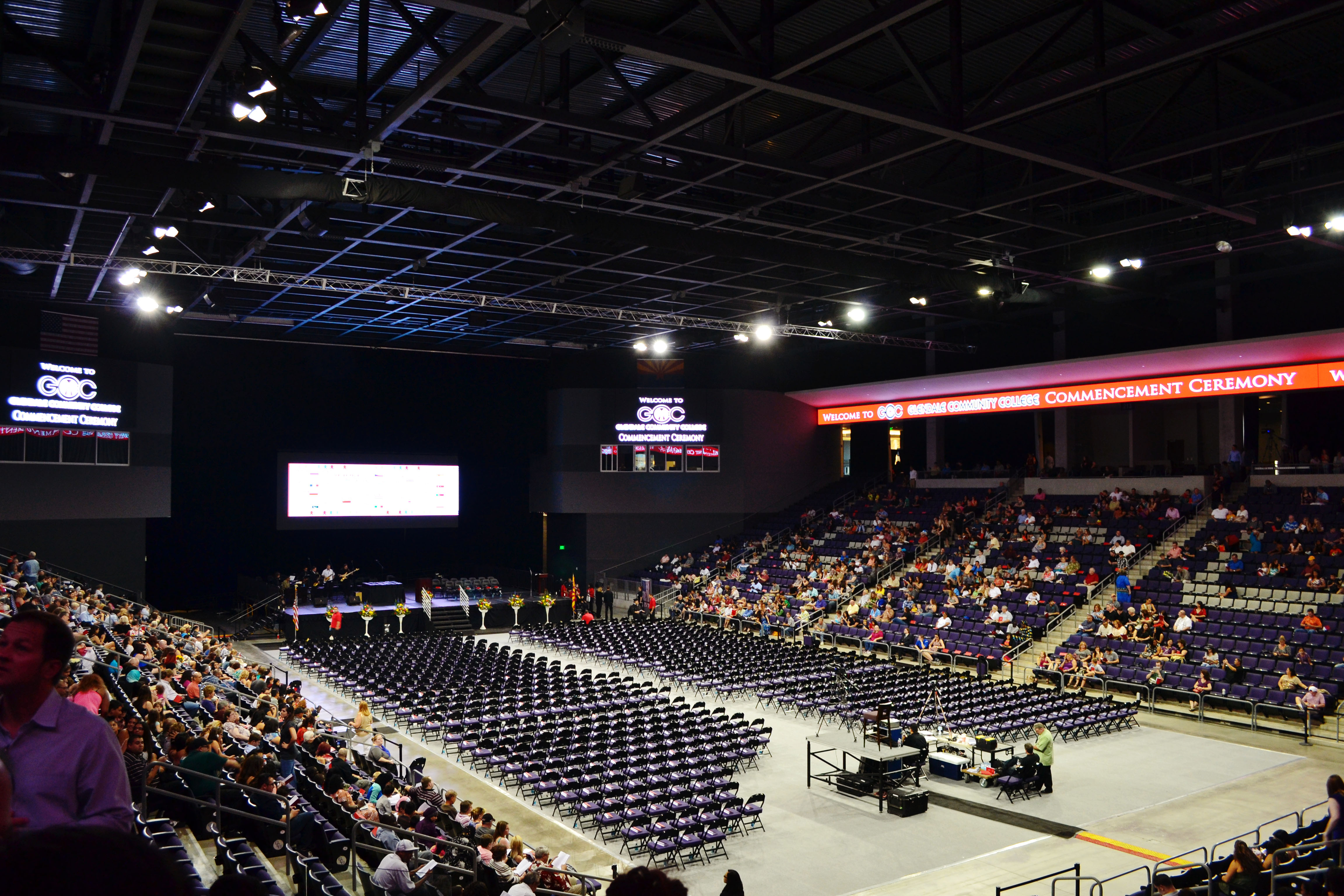 The GCU arena, from our seats near the roof.