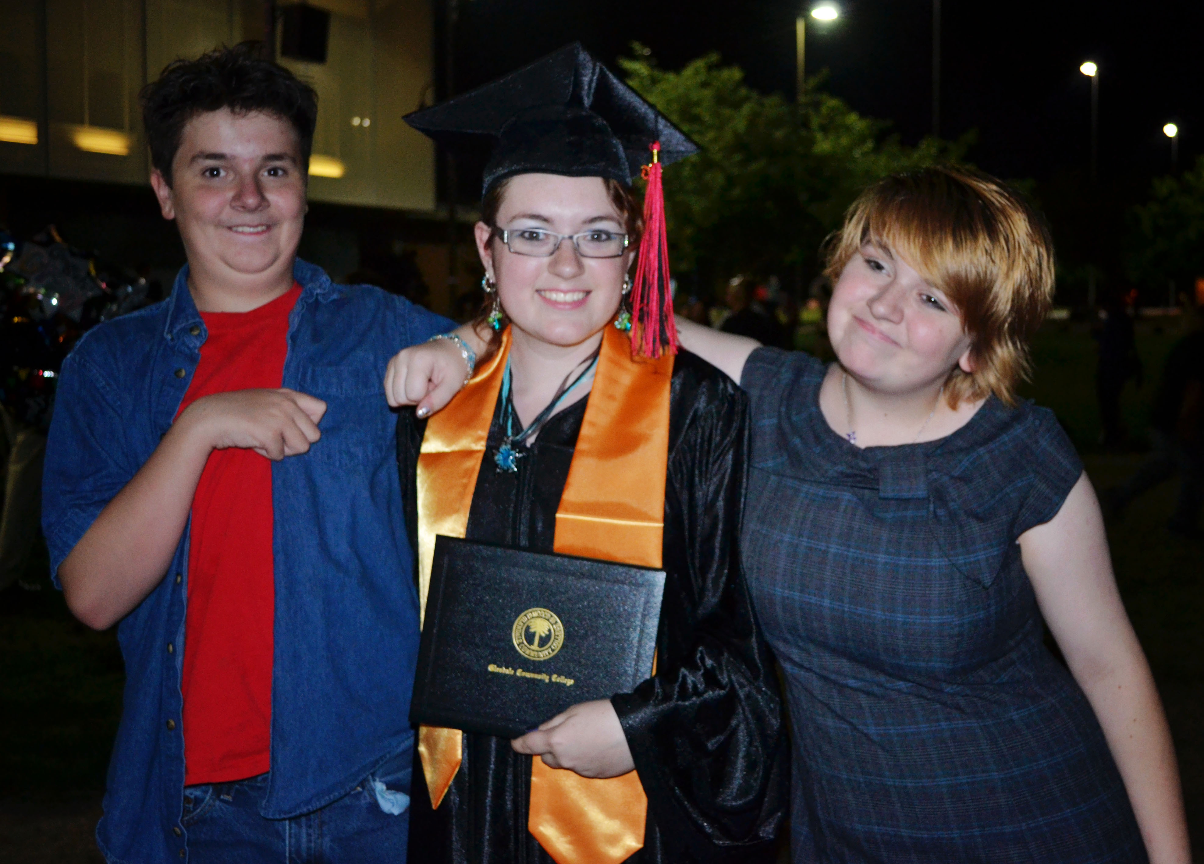 Li'l Bro and Li'l Sis with Grad.